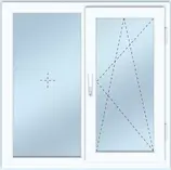 Двустворчатое окно ПВХ
